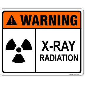 Warning X-Ray Radiation Full Color Sign | 8" x 10"