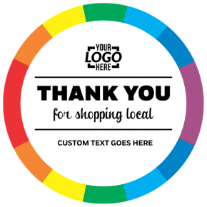 Thank You for Shopping Local Business Reopening Window Decal