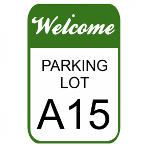Welcome Parking Lot Letter Sign | 18" x 12"