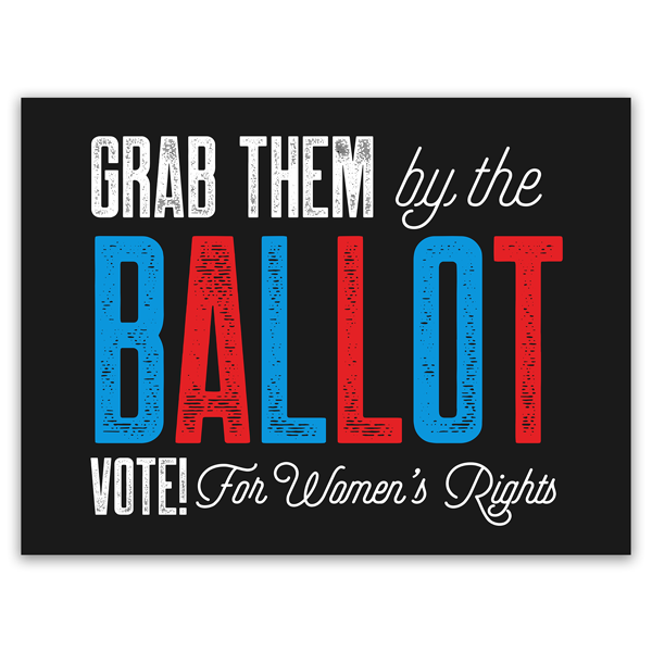 Grab Them By The Ballot Funny Political Yard Sign