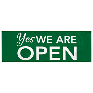 Yes We Are Open Banner