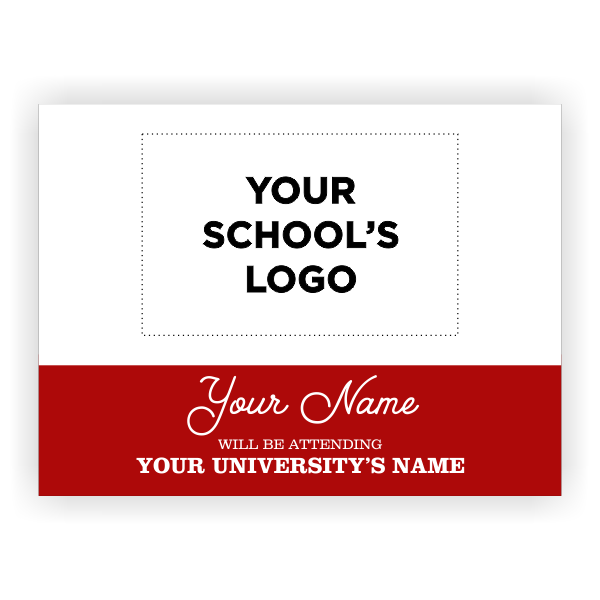 College Bound with School Logo Graduation Yard Sign